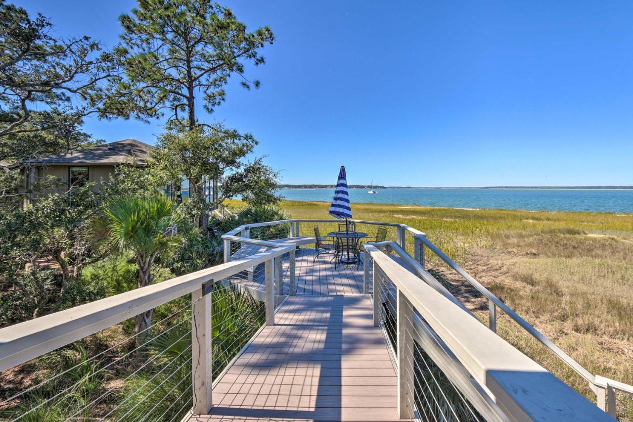 Luxe Treetop Escape With Fire Pit And Ocean Views! Hilton Head Island Exterior photo