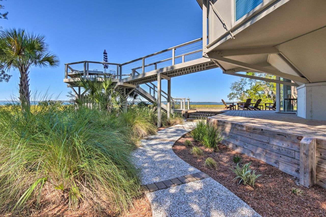 Luxe Treetop Escape With Fire Pit And Ocean Views! Hilton Head Island Exterior photo